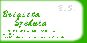 brigitta szekula business card